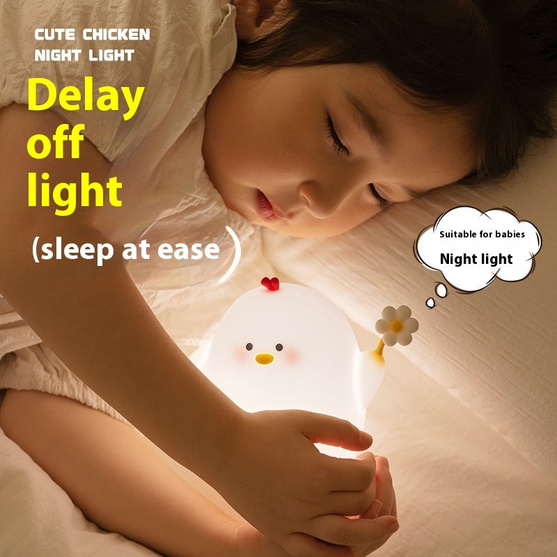 Cute Chicken Night Light Silicone Atmosphere Small Night Lamp